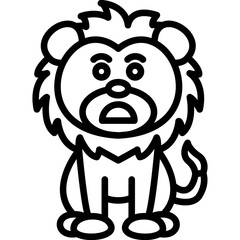 Fearful Lion Icon