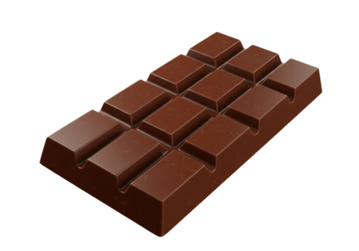 Chocolate Bar Still Life Delicious Sweet Treat Isolated on Black