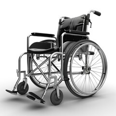 Fototapeta premium Modern wheelchair, black and chrome