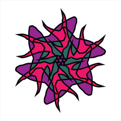 Abstract patterned ceramic or tile vector design with color combination