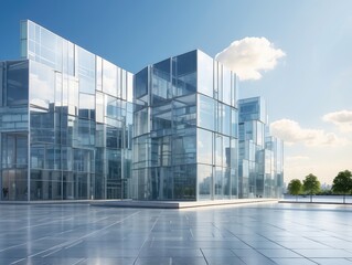 Fototapeta premium Corporate Facade: The Office Exterior