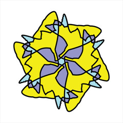 Abstract patterned ceramic or tile vector design with color combination