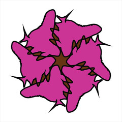 Abstract patterned ceramic or tile vector design with color combination