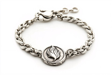 Silver Chain Bracelet Jewelry Fashion Accessory Close Up