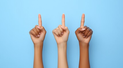 Diverse Hands Pointing Up (1)