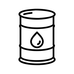 Oil Barrel with Droplet Symbol Icon Design