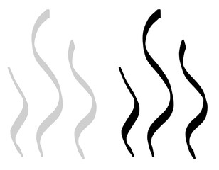 It is a curved line drawing.