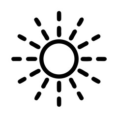 Sun Icon with Radiating Lines Design