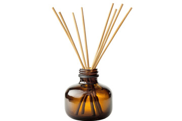 Reed diffuser amber bottle aromatherapy fragrance home scent essential oils sticks