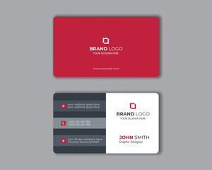 simple business card design clean composition design.