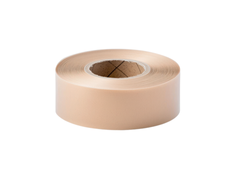 Office equipment action utilizing cutout background with tape in a modern workspace