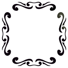 Elegant decorative border design with ornate swirls and curves, suitable for invitations and artwork