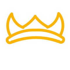 Bright yellow crown illustration on a white background, symbolizing royalty and achievement