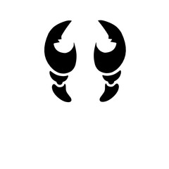Two stylized black eyes with a playful expression, set against a white background, ideal for graphics
