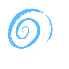 Abstract blue spiral design on a white background, suitable for creative projects or graphics
