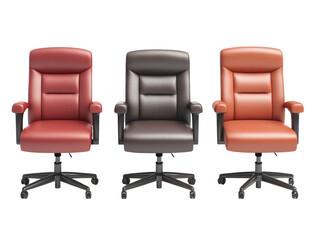 Office equipment cutout background stylish ergonomic chairs showcase in modern workspace environment