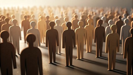 Multicultural People Icons Together Abstract