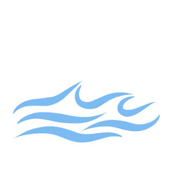 Abstract blue wave design representing fluid motion and tranquility, suitable for backgrounds or graphics