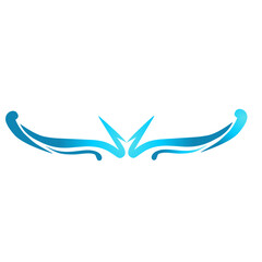 Abstract blue wave design with smooth curves and gradients, suitable for backgrounds and graphics