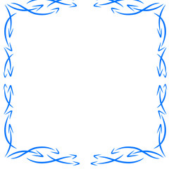 Decorative blue border design with intricate patterns, suitable for framing text or images