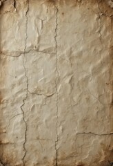 An aged piece of parchment, featuring intricate cracks and faded ink, rests on a rustic wooden surface, evoking a sense of history and timelessness in its delicate texture.