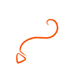 Abstract orange swirl design on a white background, perfect for modern digital art and branding