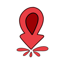 Abstract red ribbon symbolizing awareness and support, set against a clean white background