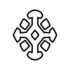 Abstract geometric pattern resembling a soccer ball, showcasing intricate designs and shapes