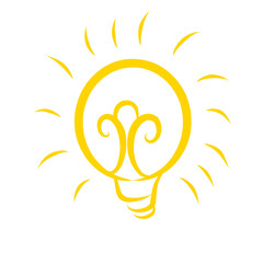 Bright yellow sun illustration with abstract swirls, symbolizing warmth and positivity in design