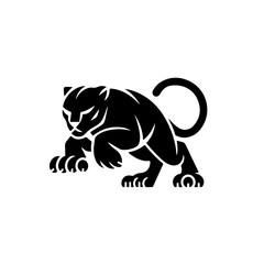vector illustration of a silhouette of a leopard