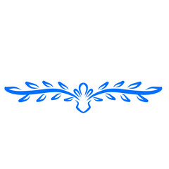 Elegant blue floral design with intricate patterns, suitable for backgrounds or decorative use