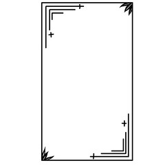 Minimalist design featuring geometric lines and a tropical leaf, suggesting calmness and creativity