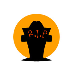 Silhouette of a spooky character with an orange background, perfect for Halloween-themed designs