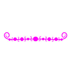 Vibrant pink decorative border with swirls and circles, ideal for graphic design and invitations