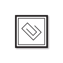 Upload File Outline Icon, Document Transfer Symbol Graphic