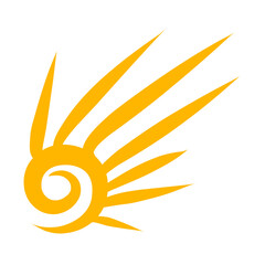 Vibrant yellow sunburst design radiating energy, perfect for backgrounds or graphic projects