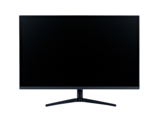 Office equipment display monitor cutout background for creative use in a professional environment