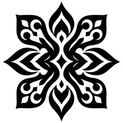 Ornamentally detailed mandala showcasing harmonious floral artistry and symmetrical beauty