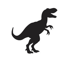 silhouette of dinosaur animal vector art illustration.
