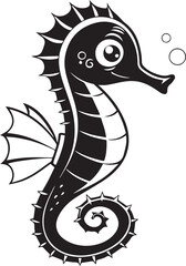 Obraz premium Seahorse silhouette vector, Seahorse logo vector, Seahorse vector illustration isolated on white background