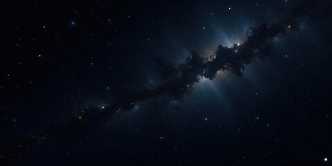 Fototapeta premium A Celestial River of Stardust and Light Across the Vast Dark Expanse of the Cosmos