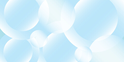 Minimalist banner background, pastel colorful, Light Blue gradations. Circle effect style geometric, abstract background. Vector Illustration