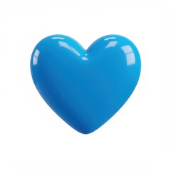 Blue heart shape illustration on white background