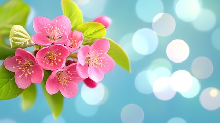 Gentle Blossoms Bursting Forth Against a Dreamy Bokeh Backdrop Delightfully