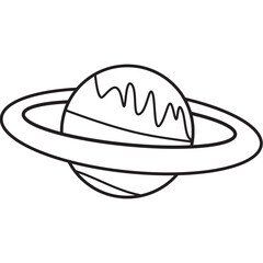 Planet Line Illustration