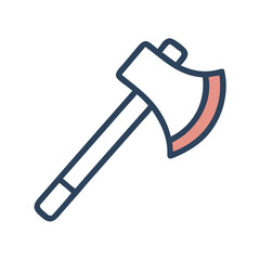 Axe Icon with Angled Blade Design