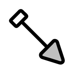 Garden Shovel with Angled Head Icon Design