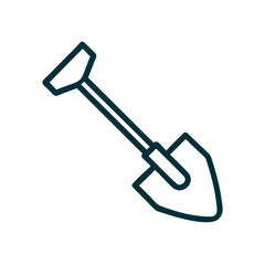 Garden Shovel with Angled Head Icon Design