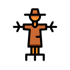 Scarecrow Figure with Outstretched Arms Icon Design