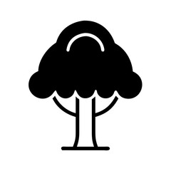 Tree Icon with Rounded Canopy Design